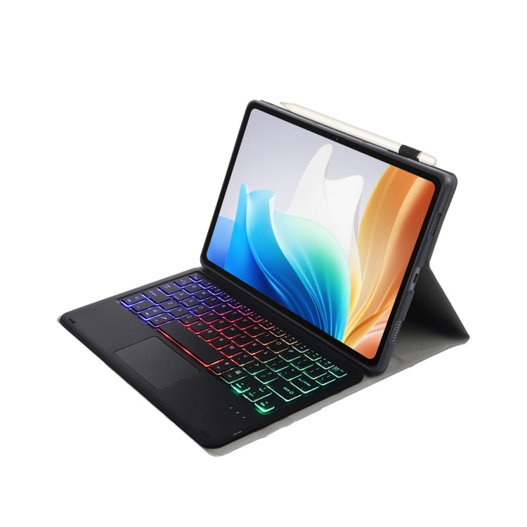 For OnePlus Pad Go / OPPO Pad Air2 / Neo OP14-AS TPU Ultra-thin Detachable Backlight Bluetooth Keyboard Leather Case with Touchpad(Black) - OPPO Keyboard by buy2fix | Online Shopping UK | buy2fix