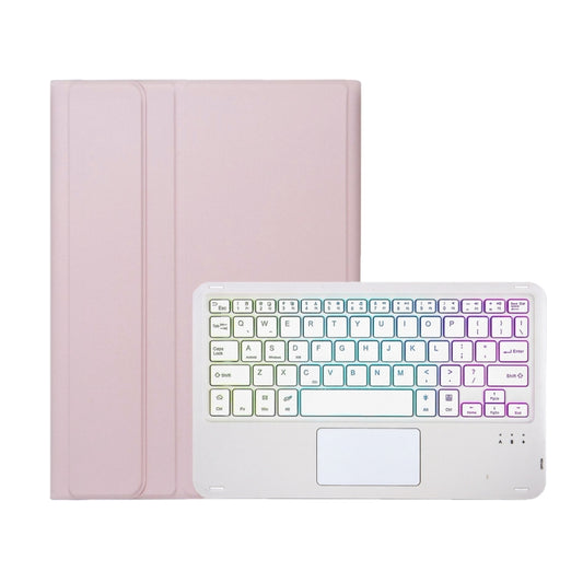 For OnePlus Pad Go / OPPO Pad Air2 / Neo OP14-AS TPU Ultra-thin Detachable Backlight Bluetooth Keyboard Leather Case with Touchpad(Pink) by buy2fix