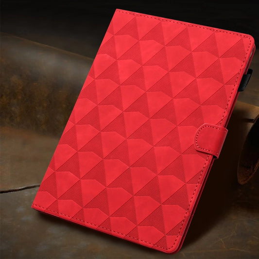 For Lenovo Tab M11/Xiaoxin Pad 11 2024 Diamond Texture Embossed Leather Smart Tablet Case(Red) by buy2fix