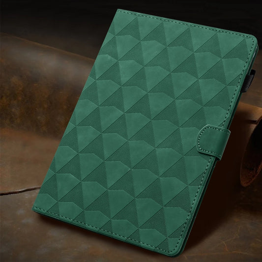 For Lenovo Tab M11/Xiaoxin Pad 11 2024 Diamond Texture Embossed Leather Smart Tablet Case(Green) by buy2fix