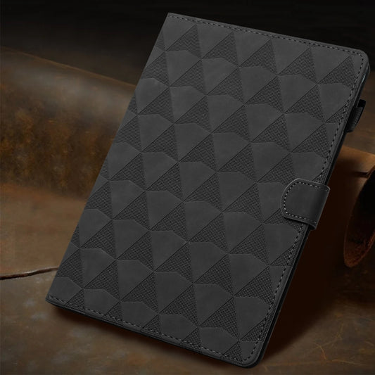 For Lenovo Tab M11/Xiaoxin Pad 11 2024 Diamond Texture Embossed Leather Smart Tablet Case(Black) by buy2fix