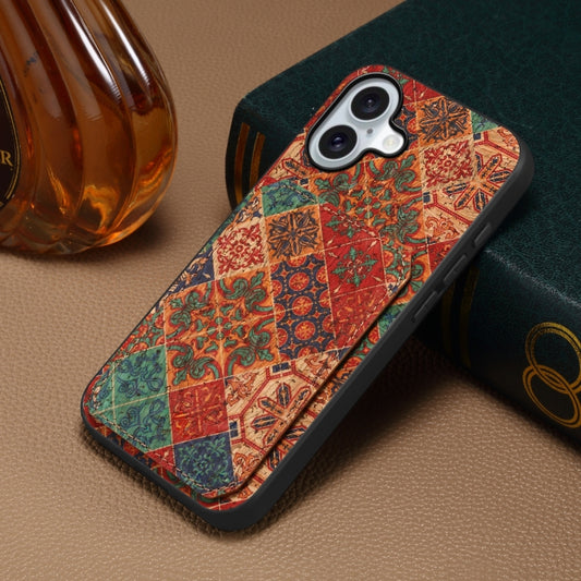 For iPhone 16 Plus Dual Card Slot Holder Phone Case(Winter Blue) by buy2fix