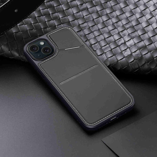 For iPhone 15 DUX DUCIS Rafi II Series MagSafe Magnetic Holder RFID Phone Case(Black) by DUX DUCIS