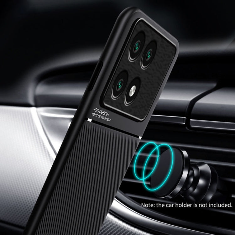 For Xiaomi Redmi K70E Classic Tilt Strip Grain Magnetic Shockproof PC + TPU Phone Case(Blue) - Xiaomi Cases by buy2fix | Online Shopping UK | buy2fix