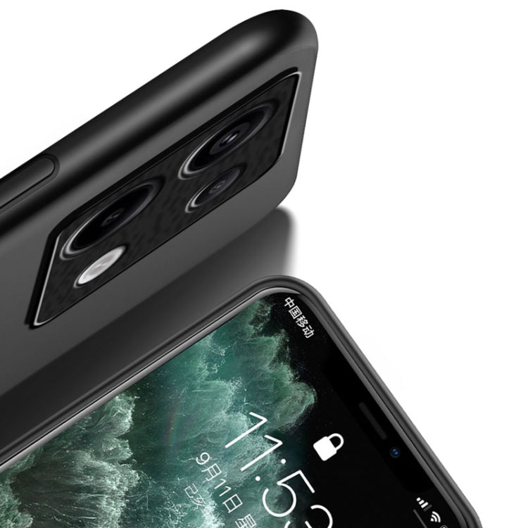 For Xiaomi Redmi Note 13 5G Classic Tilt Strip Grain Magnetic Shockproof PC + TPU Phone Case(Black) - Xiaomi Cases by buy2fix | Online Shopping UK | buy2fix