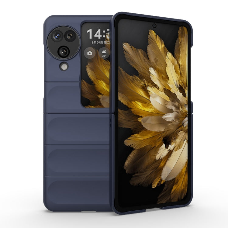 For OPPO Find N3 Flip Magic Shield Fold PC Shockproof Phone Case(Dark Blue) - Find N3 Flip Cases by buy2fix | Online Shopping UK | buy2fix