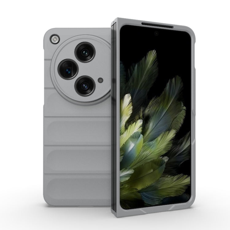 For OPPO Find N3 Magic Shield Fold PC Shockproof Phone Case(Grey) - OPPO Cases by buy2fix | Online Shopping UK | buy2fix