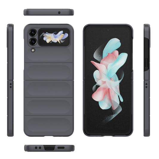 For Samsung Galaxy Z Flip4 5G Magic Shield Fold PC Shockproof Phone Case(Dark Grey) by buy2fix