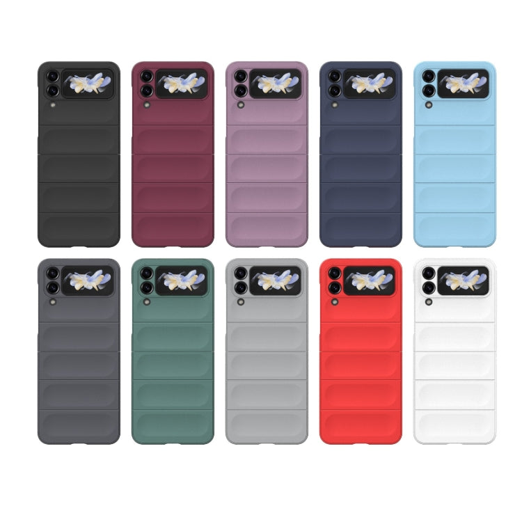 For Samsung Galaxy Z Flip4 5G Magic Shield Fold PC Shockproof Phone Case(Dark Grey) by buy2fix