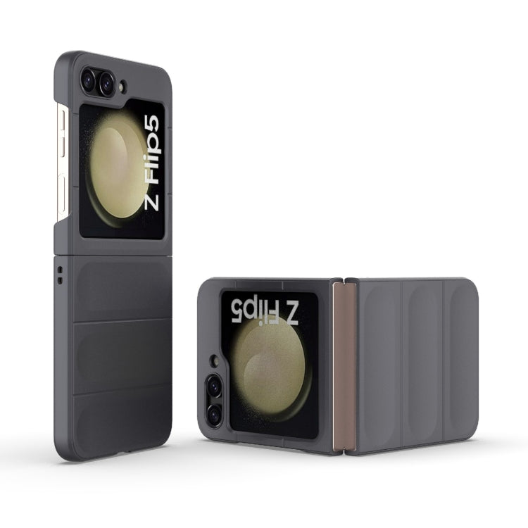 For Samsung Galaxy Z Flip5 5G Magic Shield Fold PC Shockproof Phone Case(Dark Grey) - Galaxy Z Flip5 Cases by buy2fix | Online Shopping UK | buy2fix