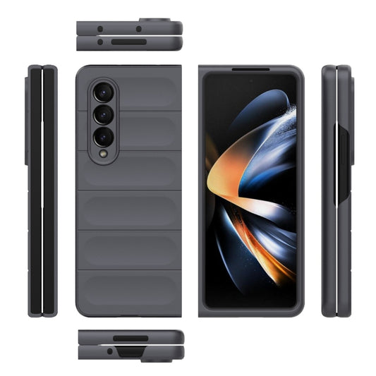 For Samsung Galaxy Z Fold4 5G Magic Shield Fold PC Shockproof Phone Case(Dark Grey) by buy2fix
