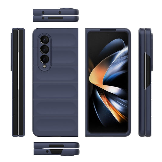 For Samsung Galaxy Z Fold4 5G Magic Shield Fold PC Shockproof Phone Case(Dark Blue) by buy2fix