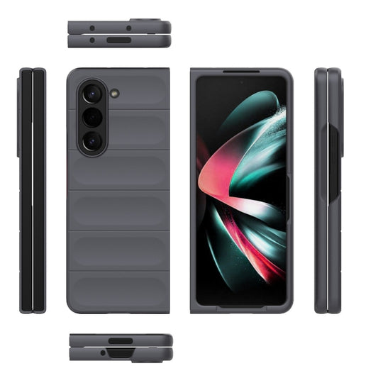 For Samsung Galaxy Z Fold5 5G Magic Shield Fold PC Shockproof Phone Case(Dark Grey) by buy2fix