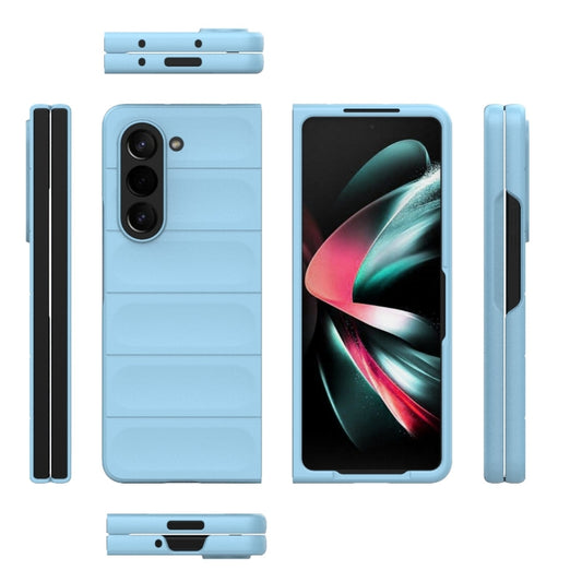 For Samsung Galaxy Z Fold5 5G Magic Shield Fold PC Shockproof Phone Case(Light Blue) by buy2fix