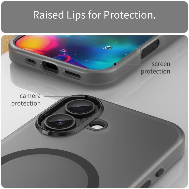 For iPhone 17 MagSafe Frosted Translucent TPU + PC Full Coverage Phone Case(Black) - iPhone 17 Cases by buy2fix | Online Shopping UK | buy2fix