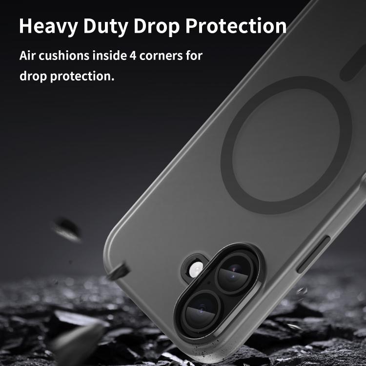 For iPhone 17 MagSafe Frosted Translucent TPU + PC Full Coverage Phone Case(Black) - iPhone 17 Cases by buy2fix | Online Shopping UK | buy2fix