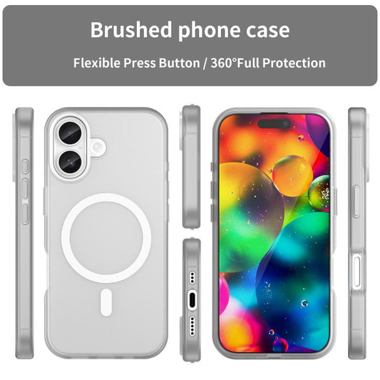 For iPhone 17 MagSafe Frosted Translucent TPU + PC Full Coverage Phone Case(White) - iPhone 17 Cases by buy2fix | Online Shopping UK | buy2fix