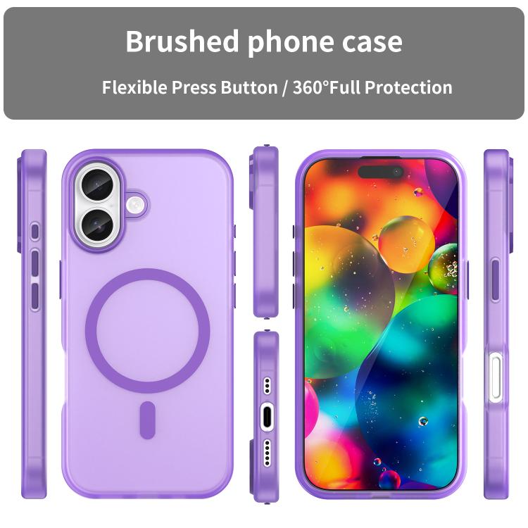 For iPhone 17 MagSafe Frosted Translucent TPU + PC Full Coverage Phone Case(Dark Purple) - iPhone 17 Cases by buy2fix | Online Shopping UK | buy2fix