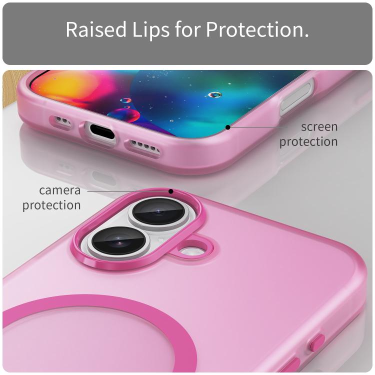 For iPhone 17 MagSafe Frosted Translucent TPU + PC Full Coverage Phone Case(Pink) - iPhone 17 Cases by buy2fix | Online Shopping UK | buy2fix