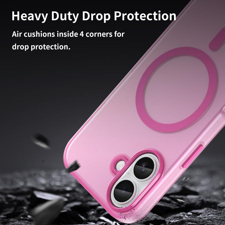 For iPhone 17 MagSafe Frosted Translucent TPU + PC Full Coverage Phone Case(Pink) - iPhone 17 Cases by buy2fix | Online Shopping UK | buy2fix