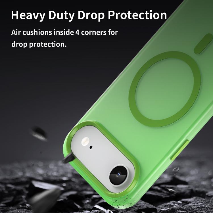 For iPhone Air MagSafe Frosted Translucent TPU + PC Full Coverage Phone Case(Green) - iPhone Air Cases by buy2fix | Online Shopping UK | buy2fix
