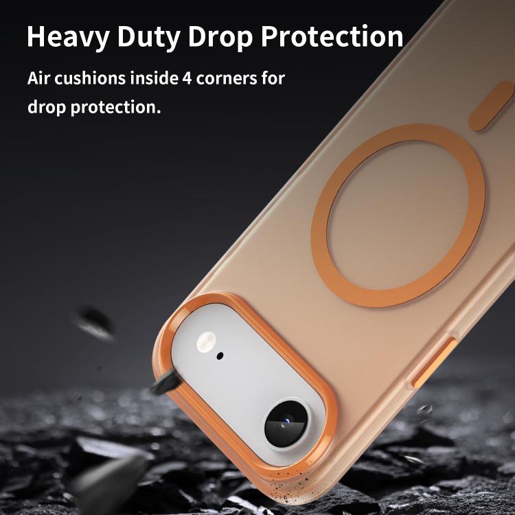 For iPhone Air MagSafe Frosted Translucent TPU + PC Full Coverage Phone Case(Orange) - iPhone Air Cases by buy2fix | Online Shopping UK | buy2fix