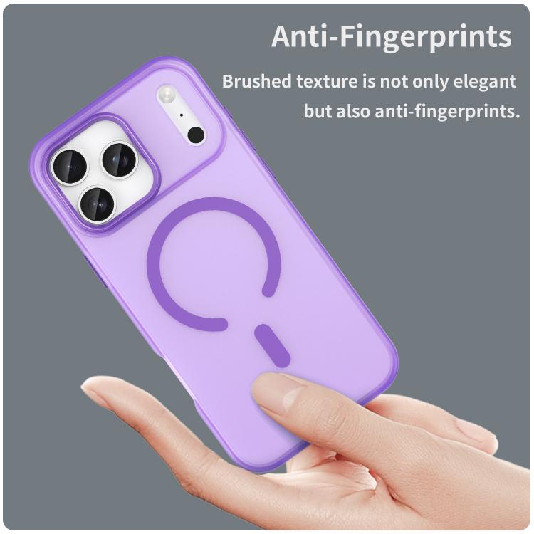 For iPhone 17 Pro Max MagSafe Frosted Translucent TPU + PC Full Coverage Phone Case(Dark Purple) - iPhone 17 Pro Max Cases by buy2fix | Online Shopping UK | buy2fix
