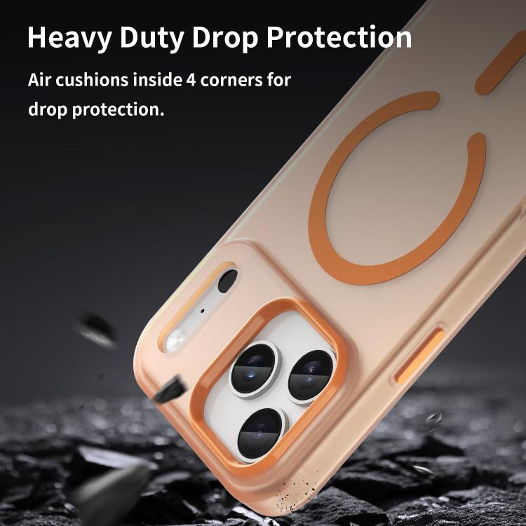 For iPhone 17 Pro Max MagSafe Frosted Translucent TPU + PC Full Coverage Phone Case(Orange) - iPhone 17 Pro Max Cases by buy2fix | Online Shopping UK | buy2fix