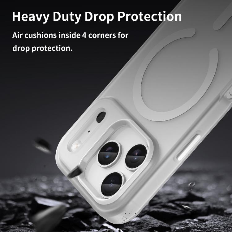 For iPhone 17 Pro MagSafe Frosted Translucent TPU + PC Full Coverage Phone Case(White) - iPhone 17 Pro Cases by buy2fix | Online Shopping UK | buy2fix