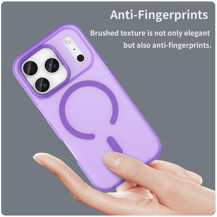 For iPhone 17 Pro MagSafe Frosted Translucent TPU + PC Full Coverage Phone Case(Dark Purple) - iPhone 17 Pro Cases by buy2fix | Online Shopping UK | buy2fix
