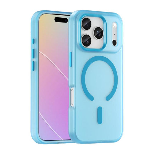 For iPhone 17 Pro MagSafe Frosted Translucent TPU + PC Full Coverage Phone Case(Blue) - iPhone 17 Pro Cases by buy2fix | Online Shopping UK | buy2fix