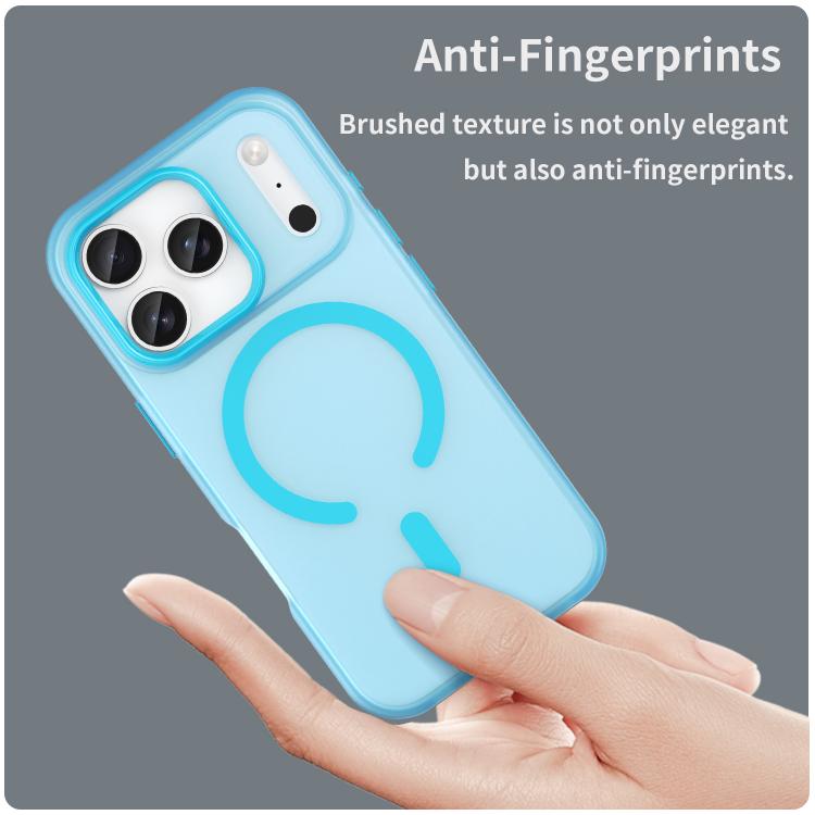 For iPhone 17 Pro MagSafe Frosted Translucent TPU + PC Full Coverage Phone Case(Blue) - iPhone 17 Pro Cases by buy2fix | Online Shopping UK | buy2fix