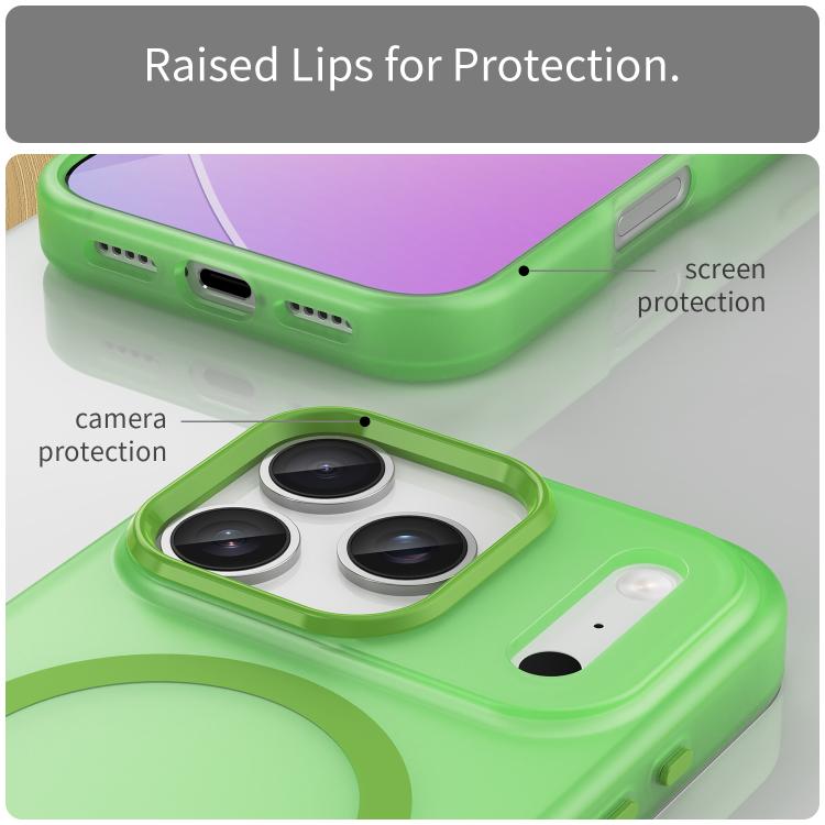For iPhone 17 Pro MagSafe Frosted Translucent TPU + PC Full Coverage Phone Case(Green) - iPhone 17 Pro Cases by buy2fix | Online Shopping UK | buy2fix
