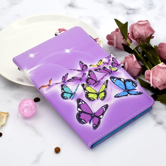 For Lenovo Tab M11/ Xiaoxin Pad 11 2024 Coloured Drawing Stitching Smart Leather Tablet Case(Butterfly) by buy2fix