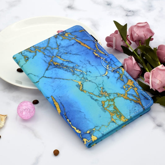 For Lenovo Tab M11/ Xiaoxin Pad 11 2024 Coloured Drawing Stitching Smart Leather Tablet Case(Gilded Marble) by buy2fix