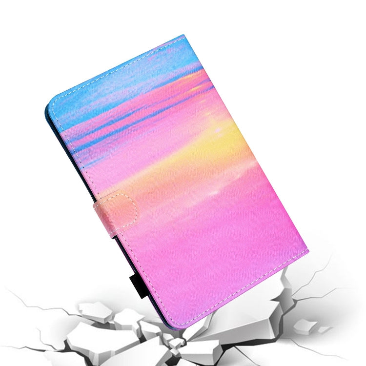 For Lenovo Tab M11/ Xiaoxin Pad 11 2024 Coloured Drawing Stitching Smart Leather Tablet Case(Sunrise) by buy2fix