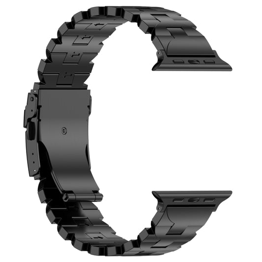 For Apple Watch Series 9 45mm Butterfly Type Titanium Steel Watch Band(Black) by buy2fix