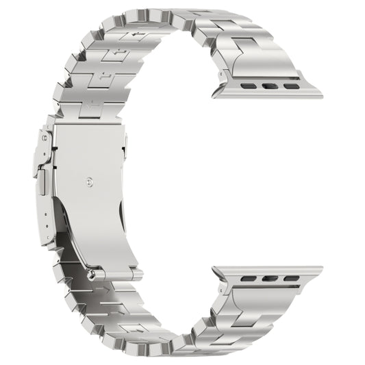 For Apple Watch Series 9 41mm Butterfly Type Titanium Steel Watch Band(Silver) by buy2fix