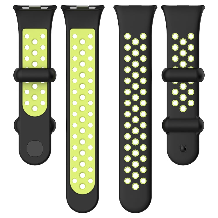 For Redmi Watch 4 Two Color Silicone Sports Watch Band(Teal White) by buy2fix