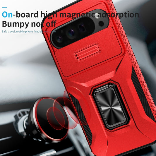 For Google Pixel 9 Pro XL Sliding Camshield Holder Phone Case(Red) by buy2fix