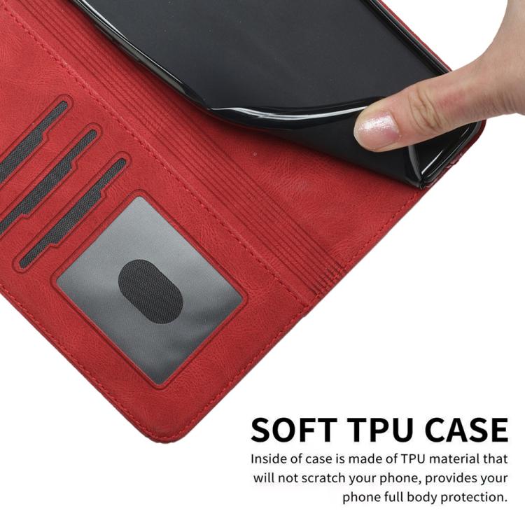 For Google Pixel 10 Pro XL Cubic Skin Feel Flip Leather Phone Case(Red) - Google Cases by buy2fix | Online Shopping UK | buy2fix