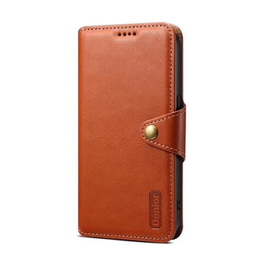 For iPhone 11 Pro Denior Cowhide Texture Wallet Style Leather Phone Case(Brown) - iPhone 11 Pro Cases by Denior | Online Shopping UK | buy2fix