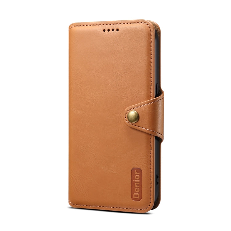For iPhone 11 Pro Denior Cowhide Texture Wallet Style Leather Phone Case(Khaki) - iPhone 11 Pro Cases by Denior | Online Shopping UK | buy2fix