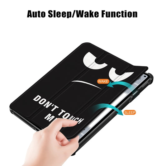 For Huawei MatePad Pro 11 2024 / 2022 Coloured Drawing 3-Fold Smart Leather Tablet Case(Big Eyes) by buy2fix