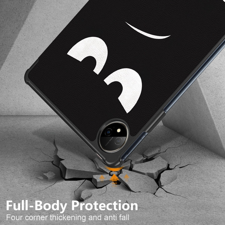 For Huawei MatePad Pro 11 2024 / 2022 Coloured Drawing 3-Fold Smart Leather Tablet Case(Big Eyes) by buy2fix