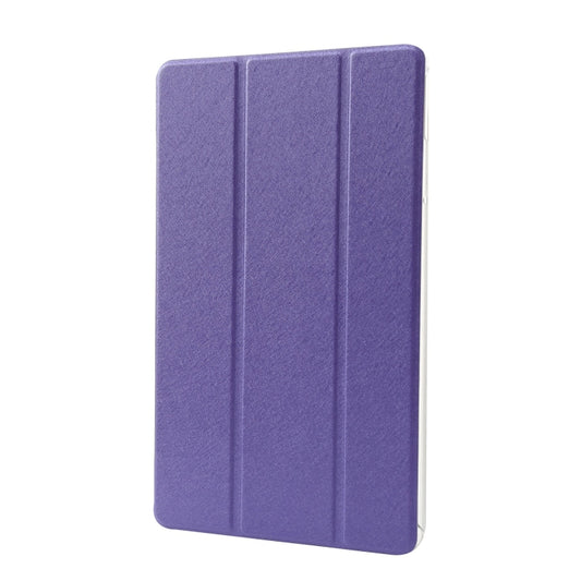 For Huawei MatePad Pro 11 2024 Silk Texture 3-Fold Leather Tablet Case(Dark Purple) by buy2fix