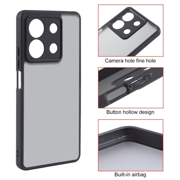 For Xiaomi Redmi Note 13 Fine Pore Matte Black TPU + PC Phone Case - Xiaomi Cases by buy2fix | Online Shopping UK | buy2fix