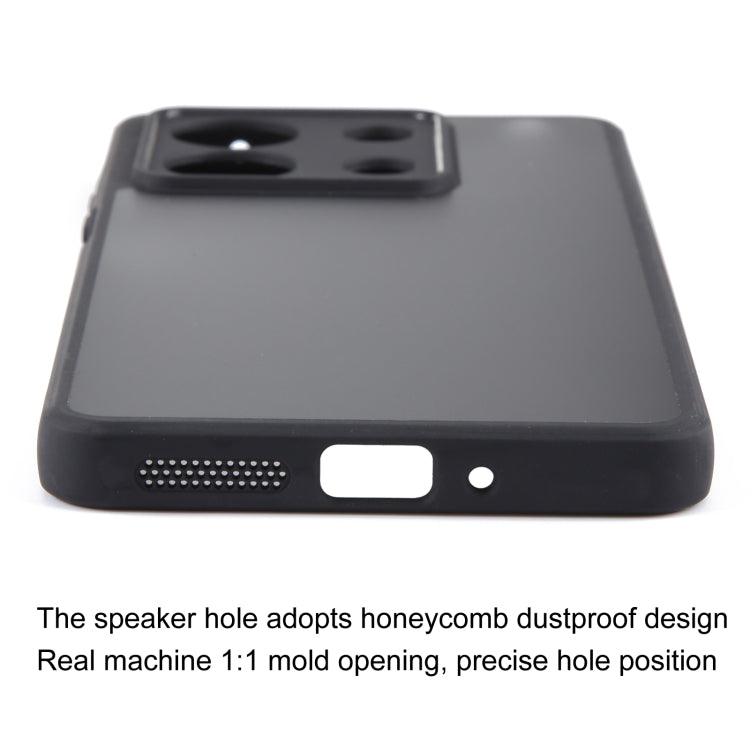 For Xiaomi Redmi Note 13 Fine Pore Matte Black TPU + PC Phone Case - Xiaomi Cases by buy2fix | Online Shopping UK | buy2fix
