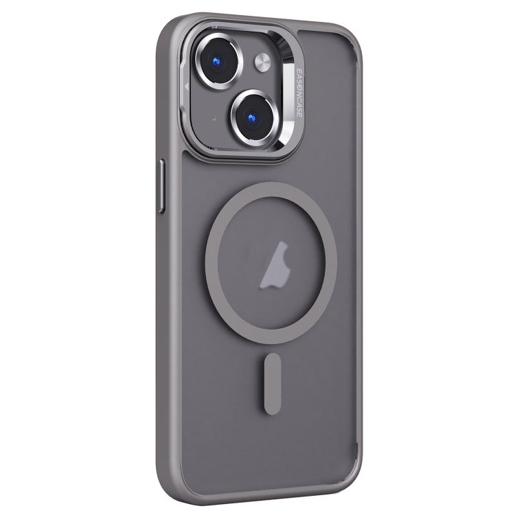 For iPhone 13 Invisible Lens Holder PC + TPU Frosted MagSafe Phone Case(Gray) - iPhone 13 Cases by buy2fix | Online Shopping UK | buy2fix