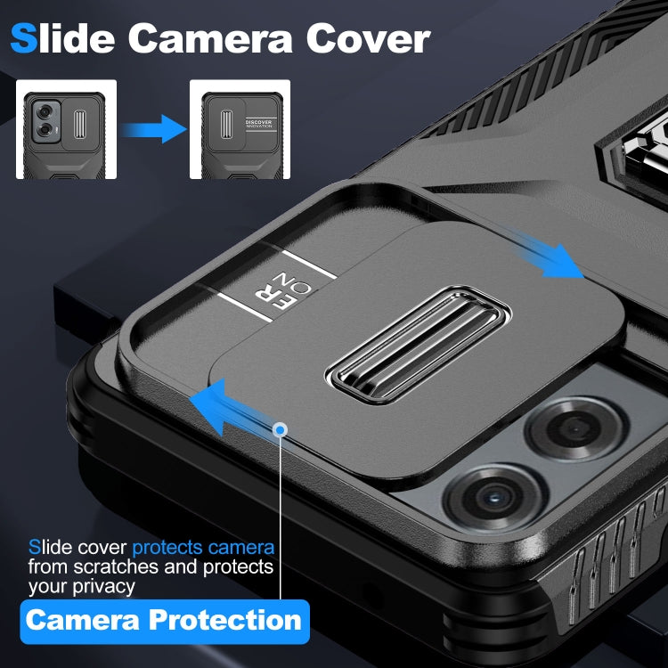 For Motorola Moto G Stylus 2024 Sliding Camshield Holder Phone Case(Black) by buy2fix